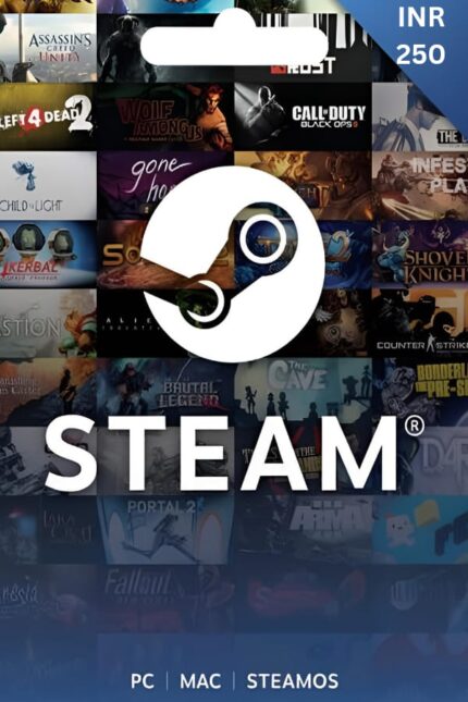 Steam Wallet ₹250 INR Gift Card (INDIA) - Digital Code