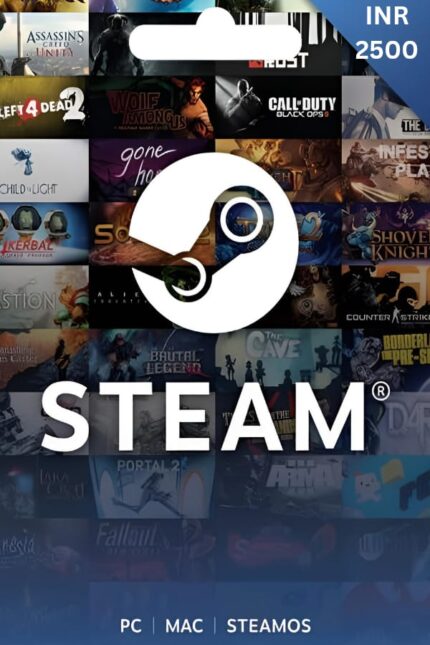 Steam Wallet ₹2500 INR Gift Card (IN) - Digital Code