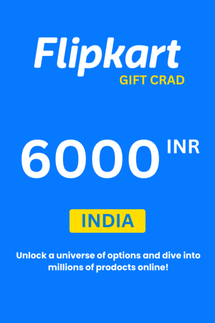 Flipkart ₹6000 INR Gift Card (India) - Digital Code