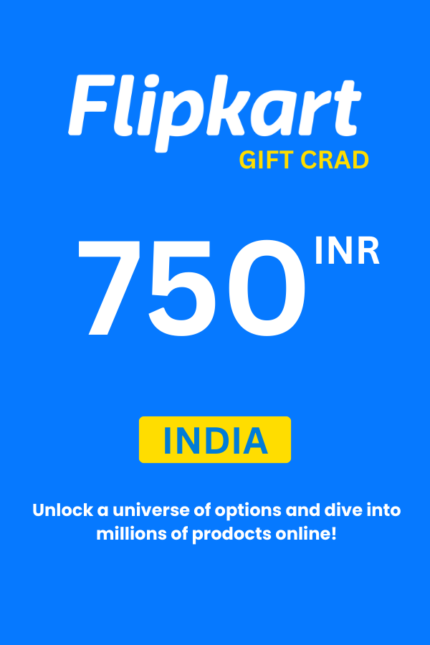 Flipkart ₹750 INR Gift Card (India) - Digital Code