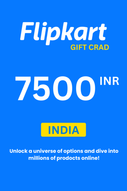 Flipkart ₹7500 INR Gift Card (India) - Digital Code