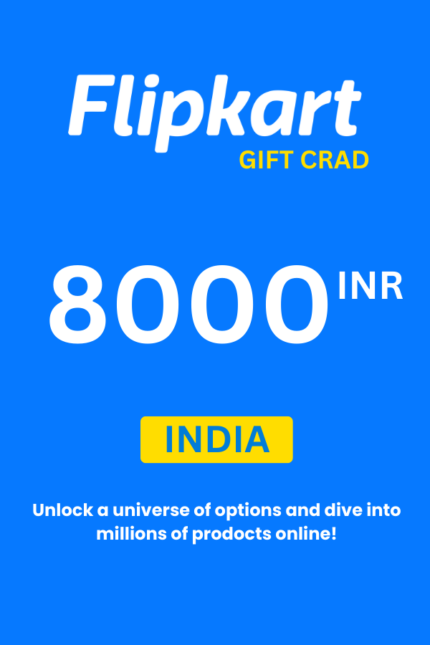 Flipkart ₹8000 INR Gift Card (India) - Digital Code