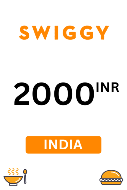 Swiggy ₹2000 INR Gift Card (India) - Digital Code