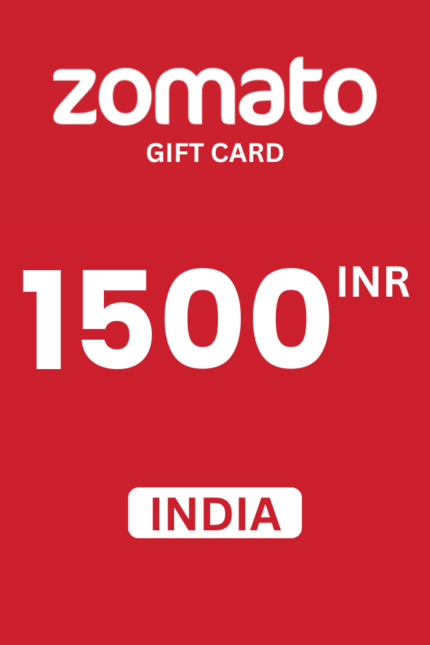 Zomato ₹1500 INR Gift Card (India) - Digital Code
