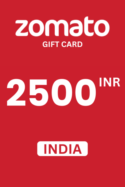Zomato ₹2500 INR Gift Card (India) - Digital Code