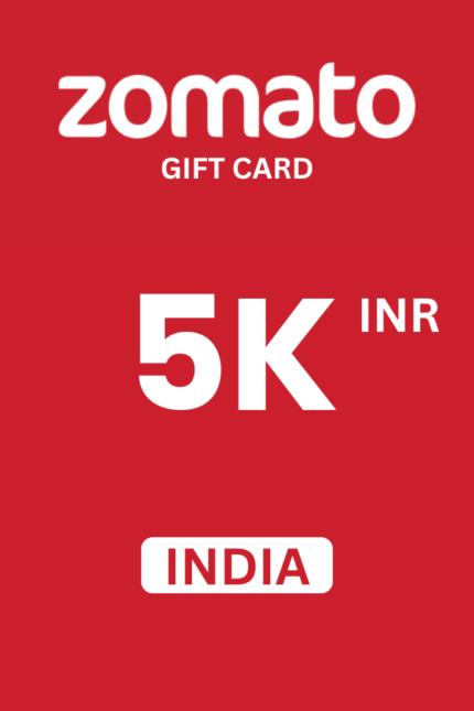 Zomato ₹5000 INR Gift Card (India) - Digital Code