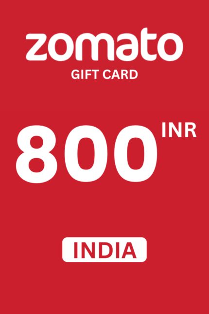 Zomato ₹800 INR Gift Card (India) - Digital Code
