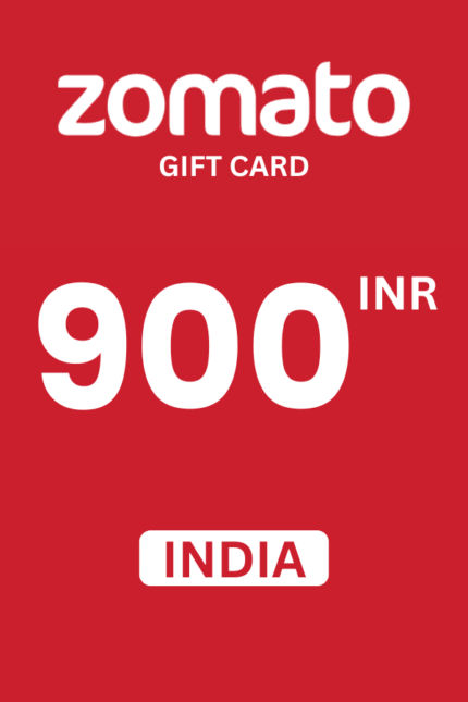Zomato ₹900 INR Gift Card (India) - Digital Code