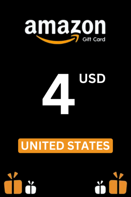 Amazon $4 USD Gift Card (United States) - Digital Code