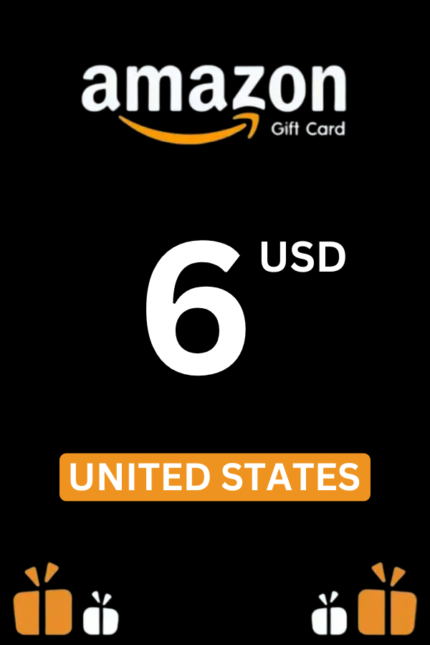 Amazon $6 USD Gift Card (United States) - Digital Code