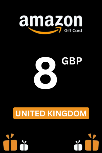 Amazon £8 GBP Gift Card (United Kingdom) - Digital Code