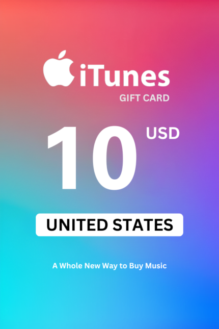 Apple iTunes $10 USD Gift Card (United States) - Digital Code