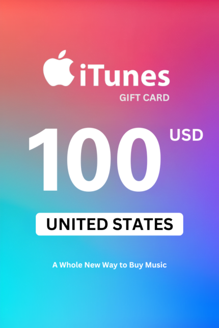 Apple iTunes $100 USD Gift Card (United States) - Digital Code
