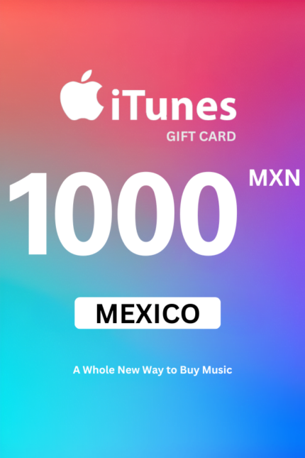 Apple iTunes $1000 MXN Gift Card (Mexico) - Digital Code