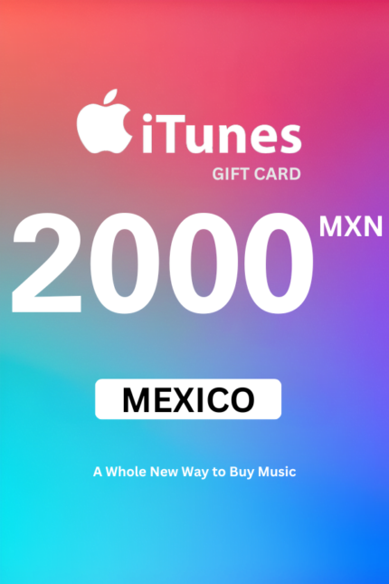 Apple iTunes $2000 MXN Gift Card (Mexico) - Digital Code