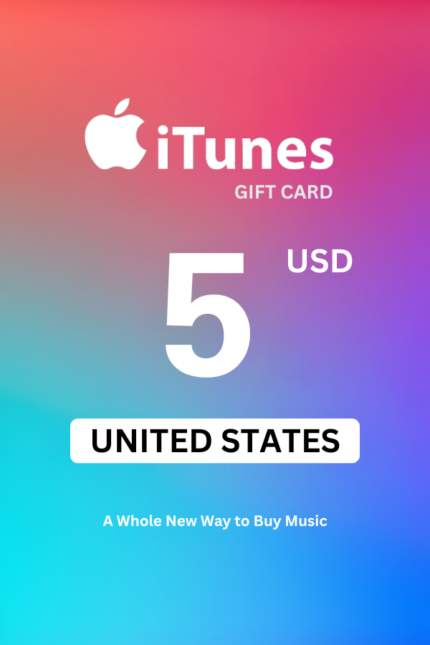 Apple iTunes $5 USD Gift Card (United States) - Digital Code