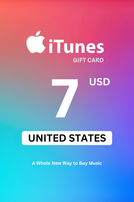 Apple iTunes $7 USD Gift Card (United States) - Digital Code