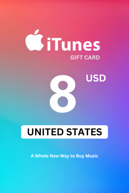 Apple iTunes $8 USD Gift Card (United States) - Digital Code