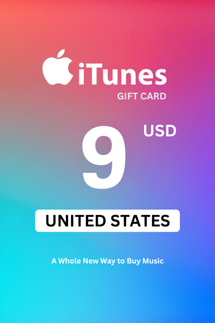 Apple iTunes $9 USD Gift Card (United States) - Digital Code