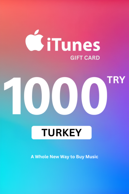 Apple iTunes ₺1000 TRY Gift Card (Turkey) - Digital Code