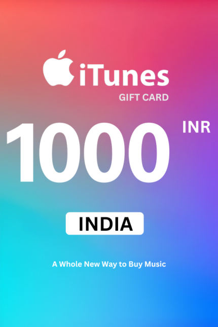 Apple iTunes 1000 INR Gift Card (India) - Digital Code