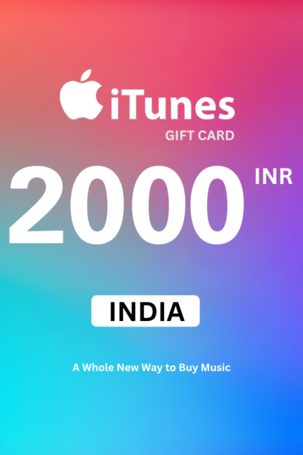 Apple iTunes 2000 INR Gift Card (India) - Digital Code