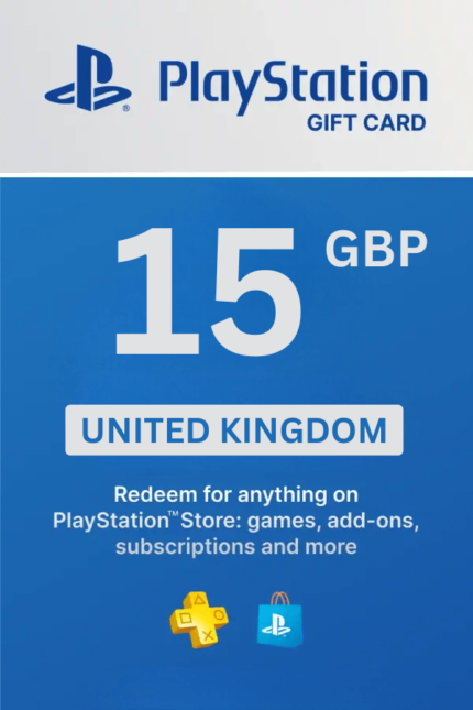 PlayStation Store £15 GBP Gift Card (United Kingdom) - Digital Code