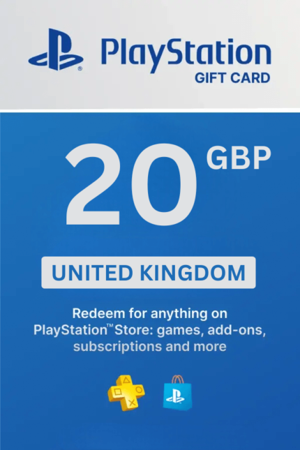 PlayStation Store £20 GBP Gift Card (United Kingdom) - Digital Code