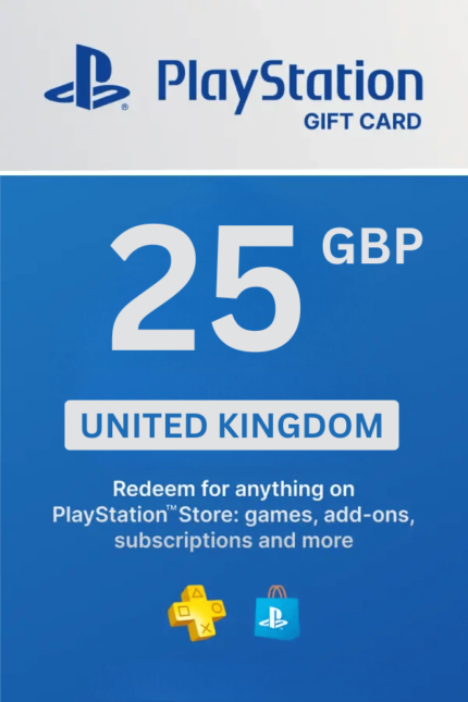 PlayStation Store £25 GBP Gift Card (United Kingdom) - Digital Code