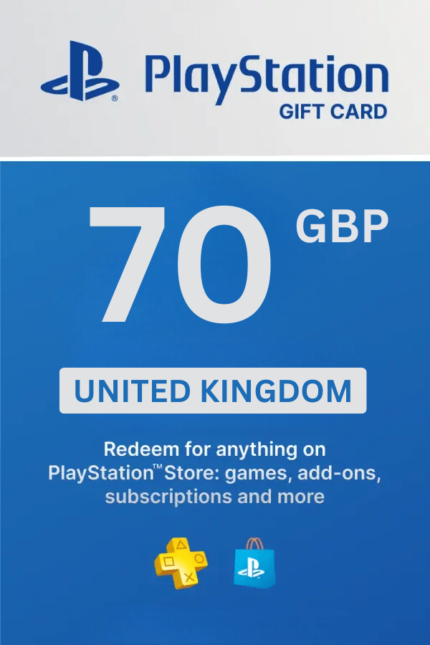 PlayStation Store £70 GBP Gift Card (United Kingdom) - Digital Code