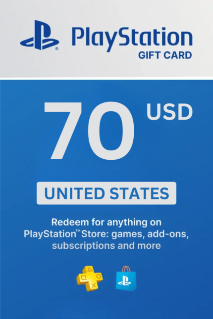 PlayStation Store $70 USD Gift Card  (United States) - Digital Code