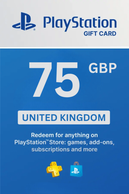PlayStation Store £75 GBP Gift Card (United Kingdom) - Digital Code