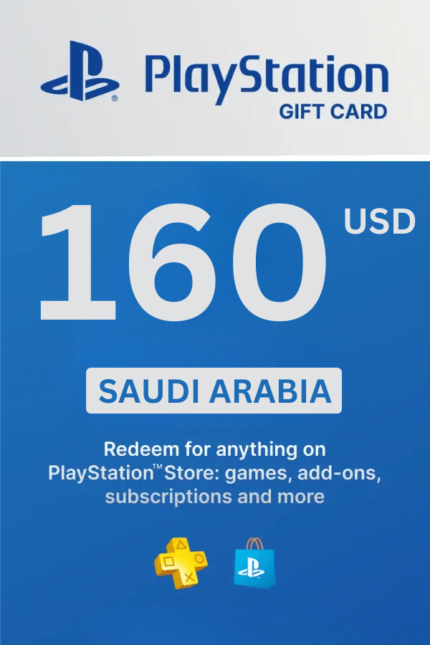 PlayStation Store 160 USD Gift Card (Saudi Arabia) - Digital Code
