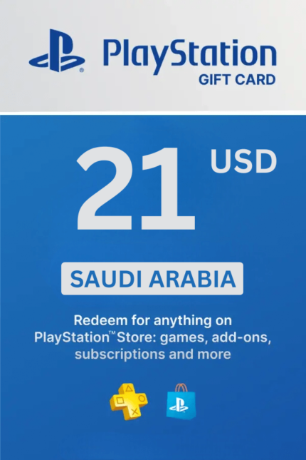 PlayStation Store 21 USD Gift Card (Saudi Arabia) - Digital Code