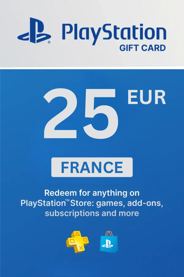 PlayStation Store 25 EUR Gift Card France PlayStation Store 25 EUR Gift Card (France) - Digital Code - Image 1