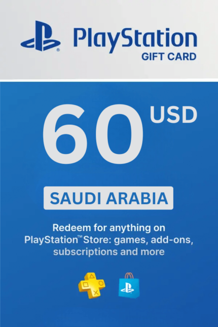 PlayStation Store 60 USD Gift Card (Saudi Arabia) - Digital Code