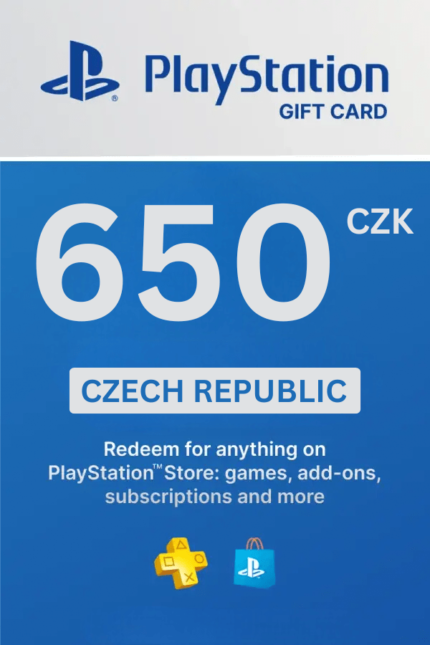 PlayStation Store 650 CZK Gift Card (Czech Republic) - Digital Code