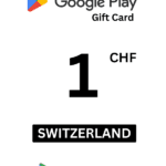 Google Play 1 CHF Gift Card (Switzerland) - Digital Code