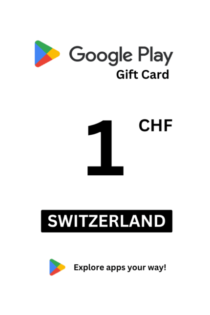 Google Play 1 CHF Gift Card (Switzerland) - Digital Code