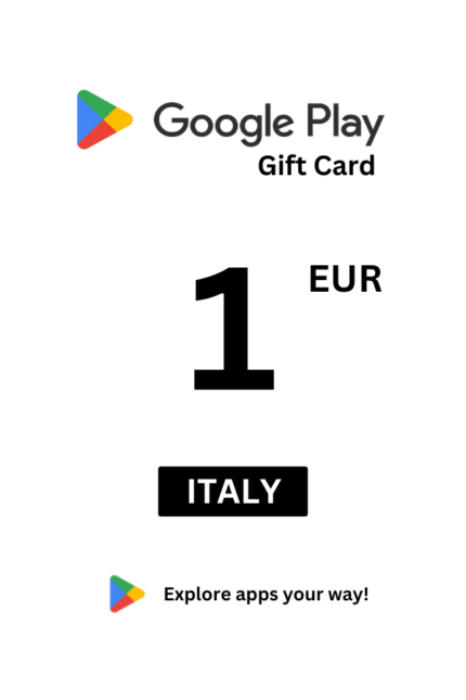 Google Play 1 EUR Gift Card (Italy) - Digital Code