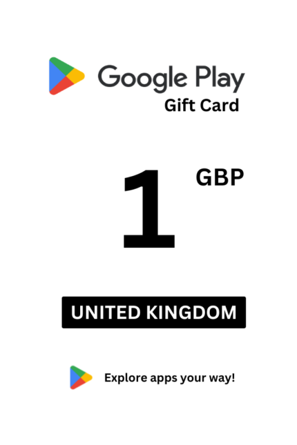 Google Play 1 GBP Gift Card (United Kingdom) - Digital Code
