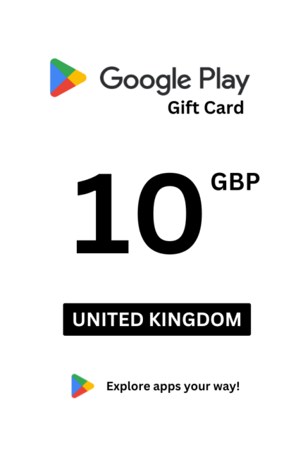 Google Play 10 GBP Gift Card (United Kingdom) - Digital Code