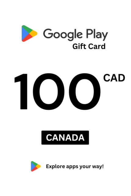 Google Play 100 CAD Gift Card (Canada) - Digital Code
