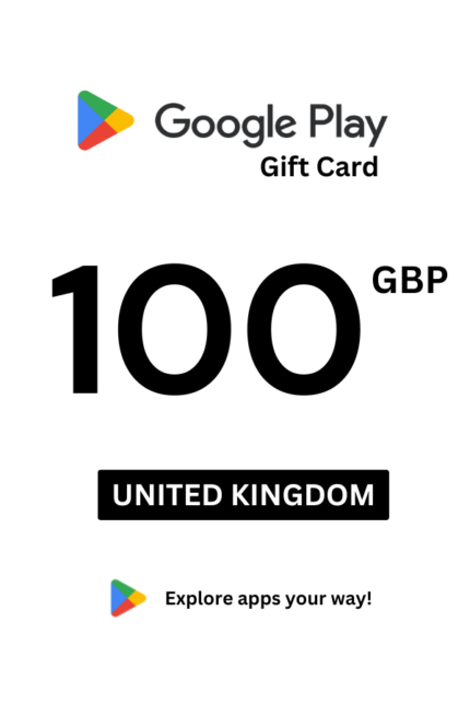 Google Play 100 GBP Gift Card (United Kingdom) - Digital Code