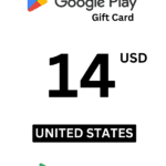 Google Play 14 USD Gift Card (United States) - Digital Code