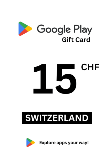 Google Play 15 CHF Gift Card (Switzerland) - Digital Code