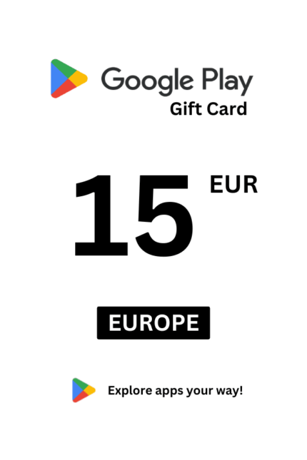 Google Play 15 EUR Gift Card (Europe) - Digital Code