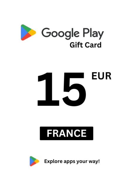 Google Play 15 EUR Gift Card (France) - Digital Code