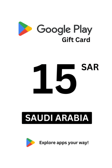 Google Play 15 SAR Gift Card (Saudi Arabia) - Digital Code