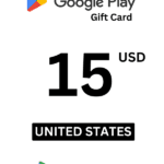 Google Play 15 USD Gift Card (United States) - Digital Code